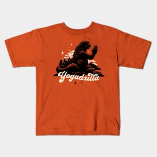 Yogadzilla - Godzilla doing Yoga Kids T-Shirt